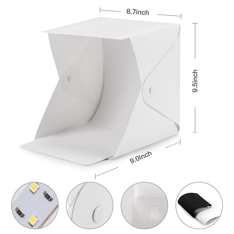 Depthlan Folding Photo Studio Kit Box with LED Light for Photographing Shooting Tent for Small Size Itens - Image 2